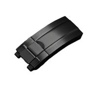 SRTYDCUR Fermoir en acier inoxydable 9 mm x 16 compatible avec les bracelets de montre Rolex Submariner GMT Master Daytona Water Ghost, boucle déployante métal massif(Black)