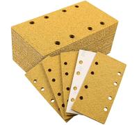 Sruhrak 35 Feuilles Abrasives 93 x 185 mm 8 trous P40, Pour Ponceuse Orbitale Sur Bois, Métal, Peinture, Plastique
