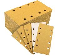 Sruhrak 40 Feuilles Abrasives 93 x 185 mm 8 trous P60, Pour Ponceuse Orbitale Sur Bois, Métal, Peinture, Plastique