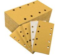 Sruhrak 45 Feuilles Abrasives 93 x 185 mm 8 trous P80, Pour Ponceuse Orbitale Sur Bois, Métal, Peinture, Plastique