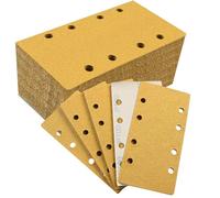 Sruhrak 50 Feuilles Abrasives 93 x 185 mm 8 trous P100, Pour Ponceuse Orbitale Sur Bois, Métal, Peinture, Plastique