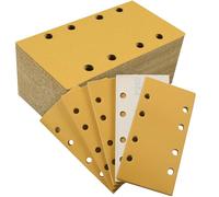 Sruhrak 50 Feuilles Abrasives 93 x 185 mm 8 trous P240, Pour Ponceuse Orbitale Sur Bois, Métal, Peinture, Plastique