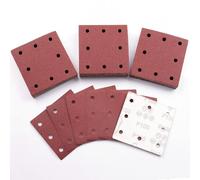 Sruhrak 50 Pièces Feuilles Abrasives, 110x115mm Papier a Poncer 100 Grains Papier Abrasif pour Bosch Ponceuse Vibrante Polir et Enlever La Rouille