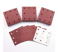 Sruhrak 50 Pièces Feuilles Abrasives, 110x115mm Papier a Poncer 220 Grains Papier Abrasif pour Bosch Ponceuse Vibrante Polir et Enlever La Rouille