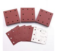 Sruhrak 50 Pièces Feuilles Abrasives, 110x115mm Papier a Poncer 320 Grains Papier Abrasif pour Bosch Ponceuse Vibrante Polir et Enlever La Rouille
