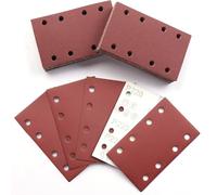 Sruhrak 50 Pièces Feuilles Abrasives, 80x133mm Papier a Poncer 220 Grains Papier Abrasif pour Bosch Ponceuse Vibrante Polir et Enlever La Rouille