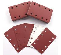 Sruhrak 50 Pièces Feuilles Abrasives, 80x133mm Papier a Poncer 320 Grains Papier Abrasif pour Bosch Ponceuse Vibrante Polir et Enlever La Rouille