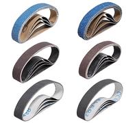 Sruhrak Bandes Abrasives pour Affûteuse de Couteaux 19 X 305 mm - 24 Pièces Kit de Bandes de Remplacement pour d'affûteur de Couteaux et d'outils Ken Onion Edition, Grains 4X 80/120/240/400/800/1000