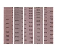 Sruhrak Filet Bande Abrasive 80 X 230mm，25 Pièces Grille Abrasive Professionnelle Avec 80/120/180/240/400 Grain, Pour Ponçage Manuel, Ponceuse Orbitale Et Bloc De Ponçage Manuel