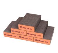 Sruhrak Lot de 6 Cale a Poncer, Cale à Poncer Rigides,1X 80/100/120/180/320/400 Grain - Eponge Abrasive Éponge Récupérables pour Bois, Plastique, Placo et Polissage Métallique en Sec et en Humide