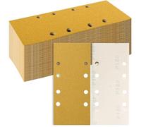 Sruhrak Papier Abrasif 93 x 230 mm 8 Trous, 50 Feuilles Abrasives Auto Agrippantes P180, Ponçage Plus Intense Tampons Abrasifs pour Ponceuses Vibrantes sur Bois Métal Peinture Plastique