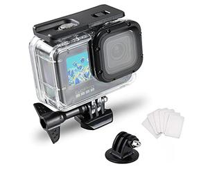 SRUIM Étui étanche pour GoPro Hero 13 12 11 10 9 Accessoires de plongée sous-marine 50 m Coque de protection pour caméra d'action Go Pro Hero12 avec support Accessoires