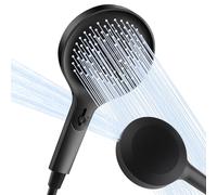 SRunDe 140MM Pomme de Douche Haute Pression Large avec Tuyau et Support Douchette Douche Salle de Bain 4 Modes Pomme douche Economie d'eau Anti Calcaire Douchette Jet Puissant Pommeau Brumisateur