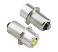 SRunDe 2 PCS P13.5S 5W LED Ampoules de Rechange pour Lampe de Poche Ampoule de Torche Électrique 6-24V 300LM 4-6 C/D une Batterie Ampoule de Rechange pour Lampe de Poche