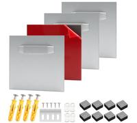 SRunDe 4 Pièces Crochets Autocollants pour Tableaux 8x8CM Crochet de Fixation pour Cadre et Tableau Capacité Portante 5KG pour Accrocher Photos Peintures Certificats Miroirs Peintures Acryliques