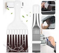 Srup 2 Pièces Nettoyage Climatisation Brosse, Brosse de Nettoyage pour Condenseur de Climatiseur, Ailettes Peigne Climatiseur Brosse de Nettoyage, Peigne d'Aileron de Condensateur de Climatiseur
