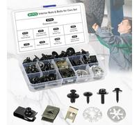 Srup Coffret de fixation de voiture, Kit de clip mère à vis à écrou à noix de noix universelle, Outils de garniture de porte de fixation de voitures en étain, Kit de clip mère à vis toboggan à moteur