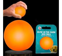 SRV Hub Balle phosphorescente orange pour chiens - Jouet phosphorescent à rapporter la nuit, parfait pour les jeux et les aventures en plein air, taille 6,5 cm