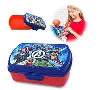 SRV Hub® Boîte à déjeuner en plastique avec personnage de dessin animé pour enfants, boîte à goûter en plastique de super-héros pour enfants, boîte à sandwich pour tout-petits - 16 cm (Avengers)