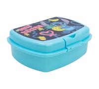 SRV Hub Boîte à déjeuner rectangulaire de 18 cm Disney Stitch, boîte à collation en plastique sans BPA, boîte à collation en plastique, contenant alimentaire pour enfants à l’école