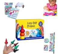 SRV Hub Ensemble d'écriture licorne 5 pièces et 7 crayons Jumbo non toxiques - Carnet, crayon, gomme, règle et taille-crayon - Fournitures d'art magiques et cadeau scolaire pour filles de 3 à 12 ans