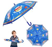 SRV Hub George Pig - Parapluie en PVC pour enfants, 60 cm, parapluie classique coupe-vent pour garçons pour toutes les saisons, parfait pour les aventures pluvieuses, fiable et imperméable de 3 à 7