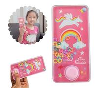 SRV Hub Jeu d'eau arc-en-ciel pour enfants - 14 cm - Anneaux d'arcade téléphonique - Jeu d'eau pour filles - Jouet de plage - Soulagement du stress