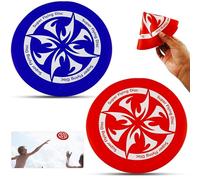 SRV Hub Lot de 2 disques volants en caoutchouc souple, facile à attraper, jouet pour chien, écumoire pliable pour enfants et adultes, activités de jeu en plein air, frisbee volant doux 17 cm