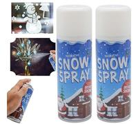 SRV Hub Lot de 2 vaporisateurs de neige artificielle de 250 ml - Décoration d'arbre de Noël et de fenêtre - Spray givré pour travaux manuels, fêtes de Noël, décorations d'hiver
