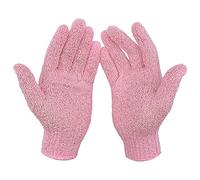 SRV Hub® Paire de gants exfoliants roses pour douche et bain Double face Mat Nettoyage du corps Pour adultes et enfants