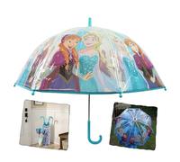 SRV Hub Parapluie dôme en PVC pour enfants, parapluie confortable pour enfants, parapluie coupe-vent pour filles et garçons, garde les jeunes athlètes au sec et heureux de 3 à 7 ans, Disney Frozen