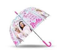 SRV Hub Parapluie dôme pour enfants de 3 à 7 ans, parapluie coupe-vent en PVC transparent avec poignée incurvée, parapluie léger de protection contre la pluie pour garçons et filles, école, voyage