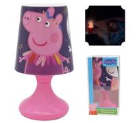 SRV Hub Peppa-Pig Lampe de table 18 cm pour salon, chambre d'enfant, bureau, camping