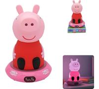 SRV Hub Peppa Pig Veilleuse pour enfants - Lampe de bureau 3D alimentée par piles pour chambre à coucher, salle de jeux et cadeaux de Noël - Lampe de chevet pour chambre à coucher - Taille : 21 cm