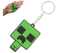 SRV Hub Porte-clés Minecraft en PVC souple, Porte-clés Creeper, taille unique