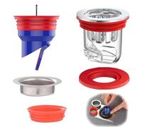 Srvauyea 2 Pièces Clapet Anti Odeur Douche,33-52mm Clapet Anti Odeur Douche Bouchon Siphon De Sol De Douche,Anti-Odeurs,Anti-Retour,pour Salle De Bain,Cuisine,Cave