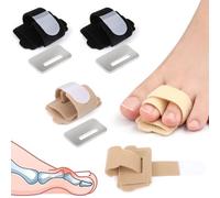 Srvauyea 4 Pièces Correcteurs D'orteils en Marteau, Bandages pour Attelle d'orteil en Marteau, Correcteur Orteils pour Femmes & Hommes, Redresseur D'orteil pour Corriger les Orteils Tordus