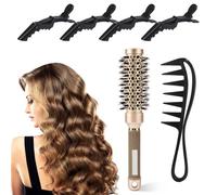 Srvauyea Brosse Ronde Brushing, Brosse Cheveux Ceramique Professionnel, Peigne Rond Antistatique de Cheveux, Brosse Ronde en Céramique Antistatique pour Séchage, Coiffage, Brillant et Sans Frisottis