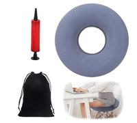 Srvauyea Coussin d’Assise Gonflable en Anneau,Bouée Coccyx Gonflable,Assise Anneaux Coussin Fesses Douloureuse,Coussins Anti Escarres Fessier-Gris en Beignet pour Voiture Voyage Bureau