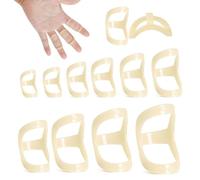 Srvauyea Ensemble de 10 Attelles de Doigt Ovales, Plastique Orthèses de Doigt, Attelle de Doigt à Gâchette pour Offre Soutien et Protection Contre l'Arthrite, le Doigt à Gâchette (10 Tailles, 4-13)
