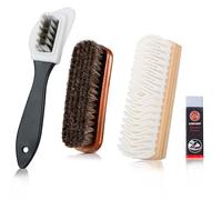 Srvauyea Kit de Brosses à Chaussures pour Daim, Brosses à Chaussures en Daim, Brosse Multifonction à 4 Côtés, Brosse à Daim en Crêpe avec Gomme de Nettoyage pour Daim, Nubuck, Entretien du Daim