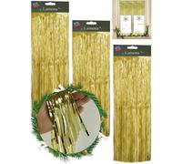 SRVertex Lot de 3 Rideaux de 1,2M de Fils de Lametta pour Noël Cheveux d'Ange Décoration d'Arbre de Noël (Fils de Lametta Dorés)
