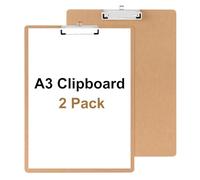 Srvnpioy Lot de 2 Très Grand Porte-bloc DIN A3 en bois, Version Verticale, en fibre MDF, pour écrire, Dessiner, peindre et esquisser à l'école, à la maison et à l'extérieur