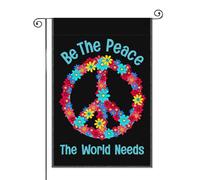 SRWNFOS Drapeaux de jardin « Be The Peace The World Needs » - 30,5 x 45,7 cm - Double face - Décoration d'intérieur et d'extérieur - Cadeaux pour la justice positive, militant et défenseur de la paix