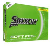 Srixon Balles de golf Soft Feel – 12 Jaunes, ultra-douces, longues distances, spin maîtrisé