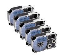 SRxBKC 2 / 5pcs Noir sur Bande Blanche Compatible Compatible avec xr-9we xr-9x xr-9rd xr-9bu xr-9yw xr-9gn 12 mm l'étiquette Fonctionne avec Le Fabricant d'étiquettes KL-60(5PK Black on Blue)