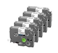 SRxBKC 5pk 10pk HSE231 Compatible avec HSE-211 221 241 251 631 611 621 Le Ruban enveloppe rétractable Fonctionne avec l'imprimante Thermique(11.7mm HSe231-5PK)