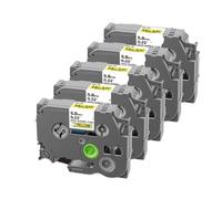 SRxBKC 5pk 10pk HSE231 Compatible avec HSE-211 221 241 251 631 611 621 Le Ruban enveloppe rétractable Fonctionne avec l'imprimante Thermique(5.8mm HSe611-5PK)