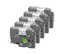 SRxBKC 5pk 10pk HSE231 Compatible avec HSE-211 221 241 251 631 611 621 Le Ruban enveloppe rétractable Fonctionne avec l'imprimante Thermique(5.8mm HSe211-5PK)