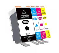 SRxBKC Cartouche à Encre Compatible 924 924E 924xl Compatible avec Une Utilisation avec OfficeJet Pro 8135E 8134E 8132E 8122E 8124E 8125E 8120E 8130E(One Set)